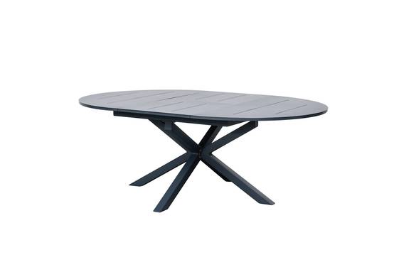 Ecloz - Table de jardin ronde extensible alu anthracite 6/8 personnes Ery ECLOZ - Image 2