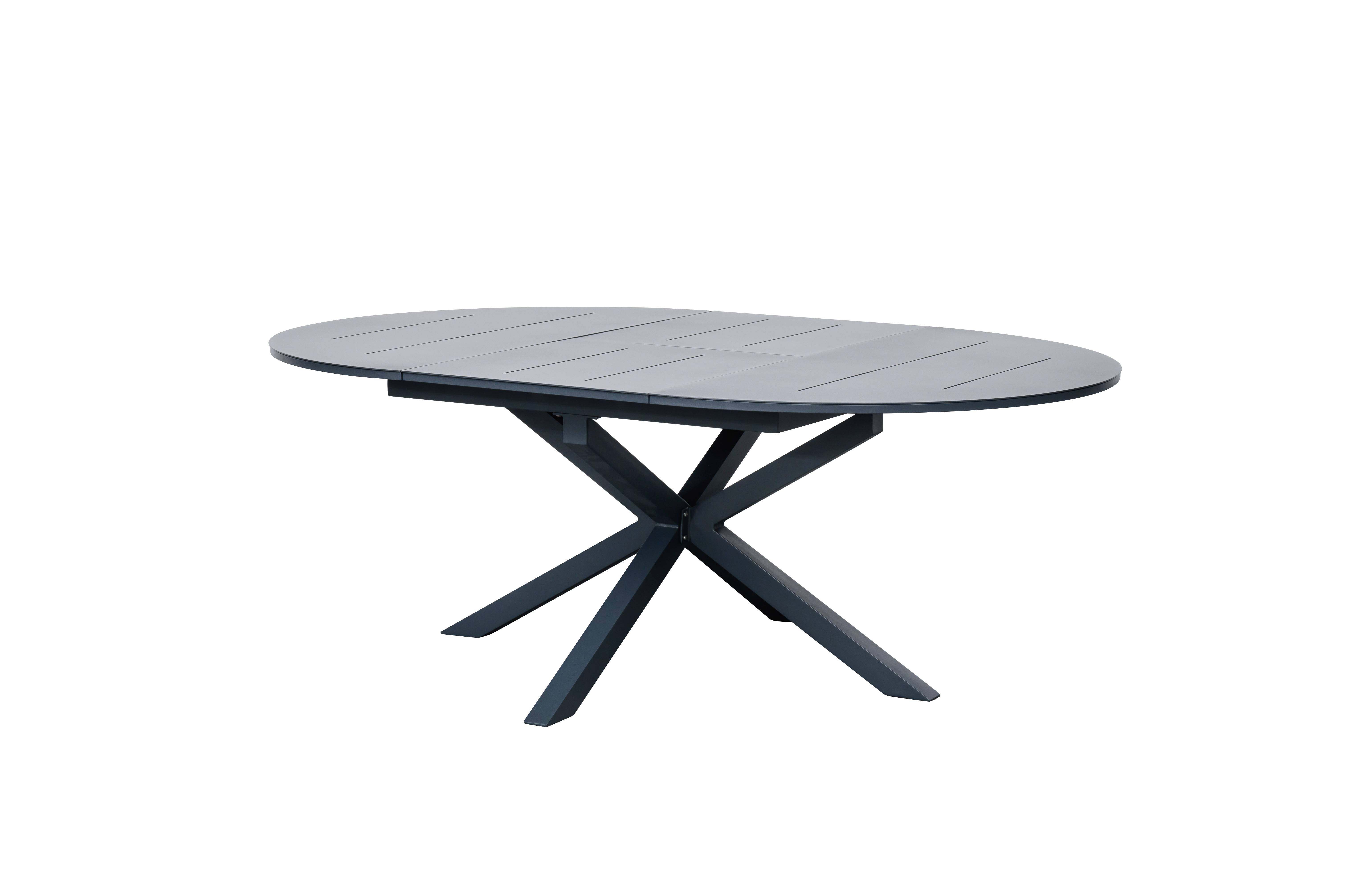 Ecloz - Table de jardin ronde extensible alu anthracite 6/8 personnes Ery ECLOZ - Image 2