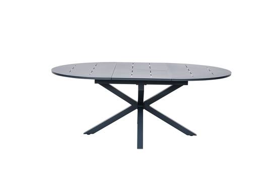 Ecloz - Table de jardin ronde extensible alu anthracite 6/8 personnes Ery ECLOZ - Image 1