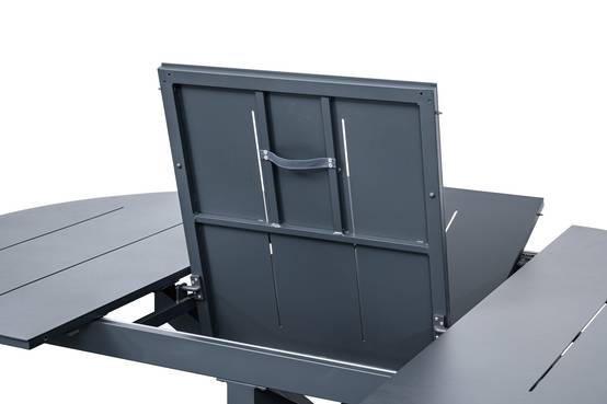 Ecloz - Table de jardin ronde extensible alu anthracite 6/8 personnes Ery ECLOZ - Image 4