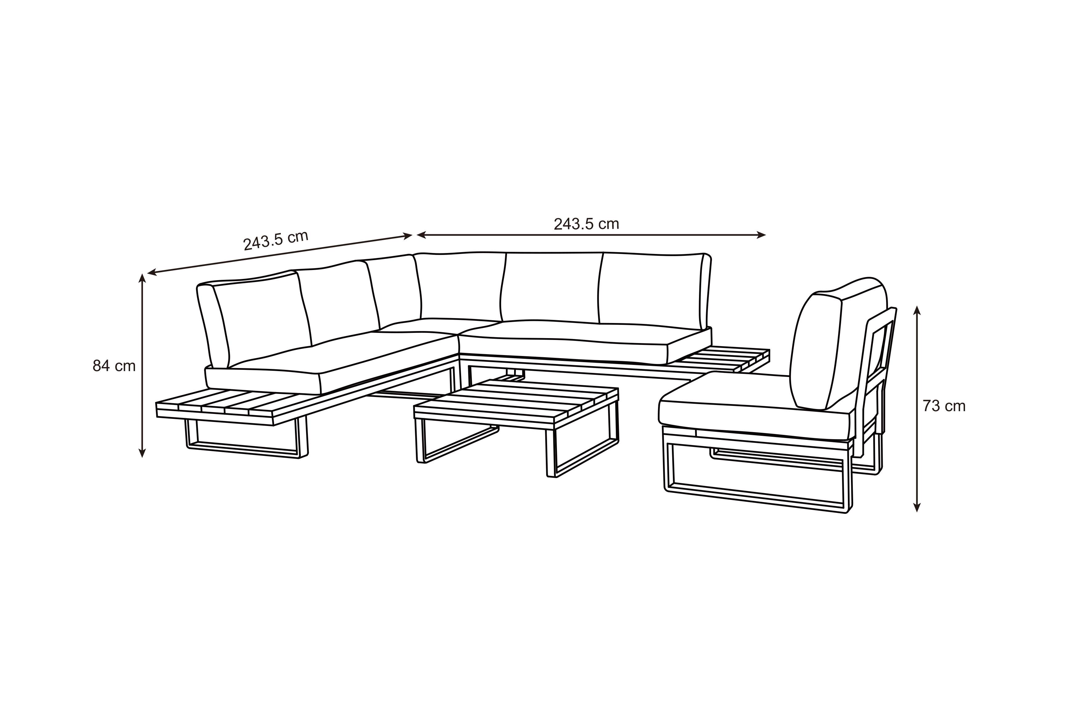 Ecloz - Salon de jardin aluminium anthracite 6 personnes Engy ECLOZ - Imagen 16