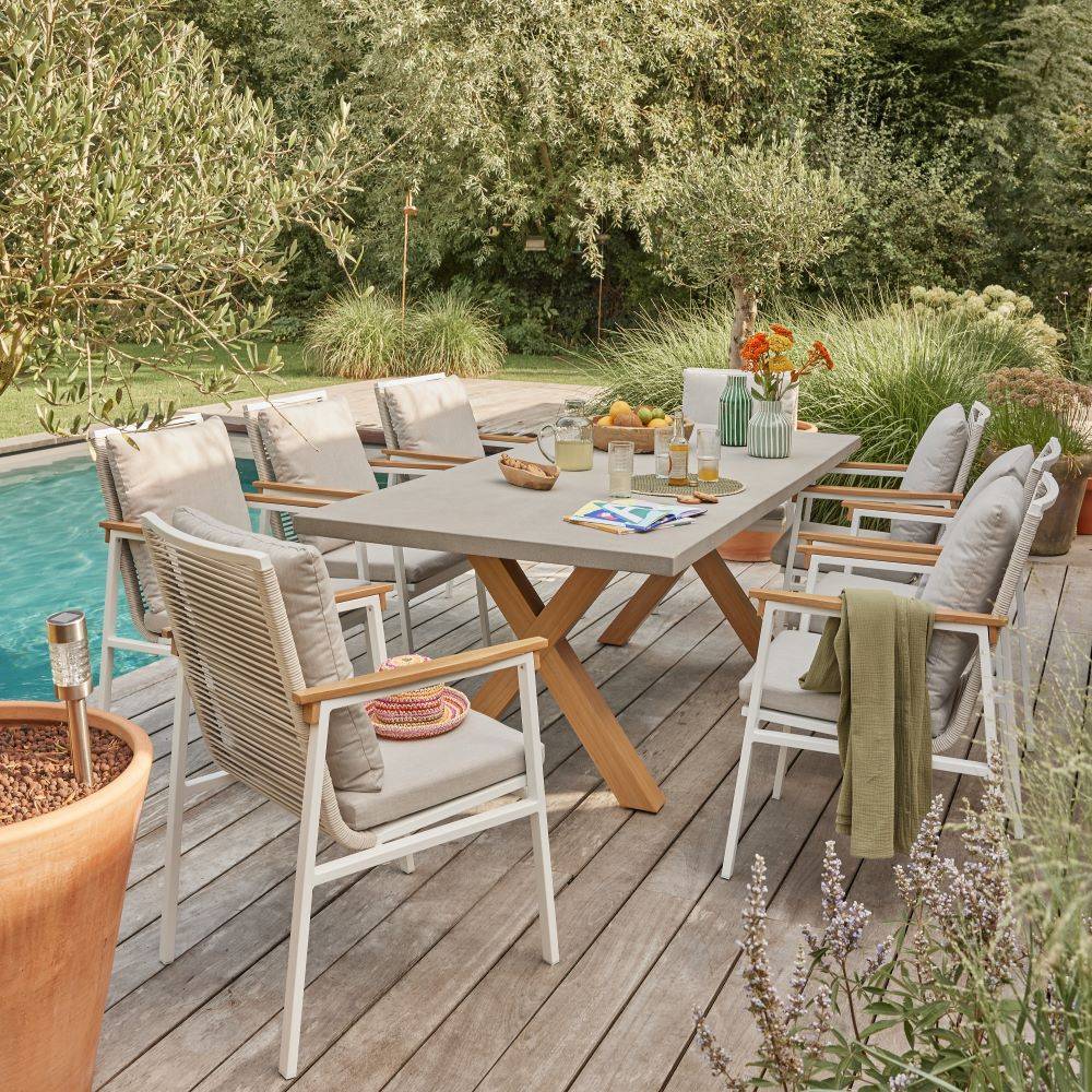 Ecloz - Fauteuil de jardin alu corde blanc Electra ECLOZ - Image 3