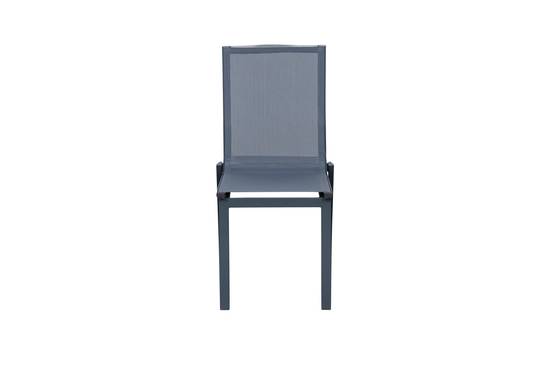Ecloz - Chaise de jardin alu textilène anthracite Edon ECLOZ - Image 2