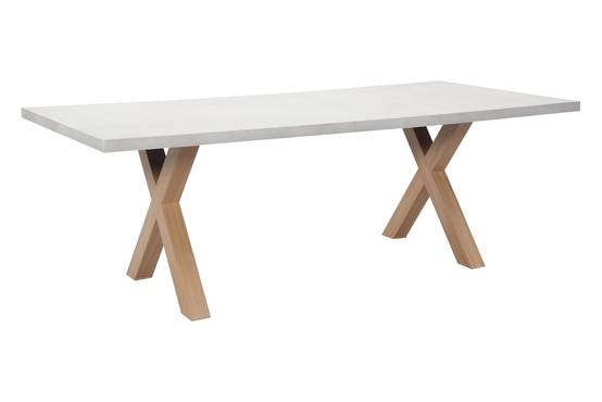 Ecloz - Table de jardin rectangulaire résine blanc effet bois 8 personnes Electra - ECLOZ - Image 1