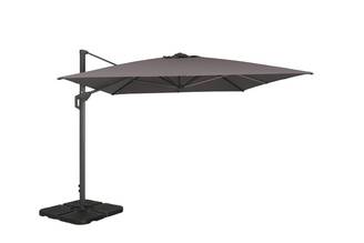 Ecloz - Parasol déport inclinable rectangle gris 3x4m 210g/m² Ezio ECLOZ