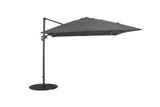 Ecloz - Parasol déporté inclinable carré gris 3x3m 250g/m² Eloi - ECLOZ