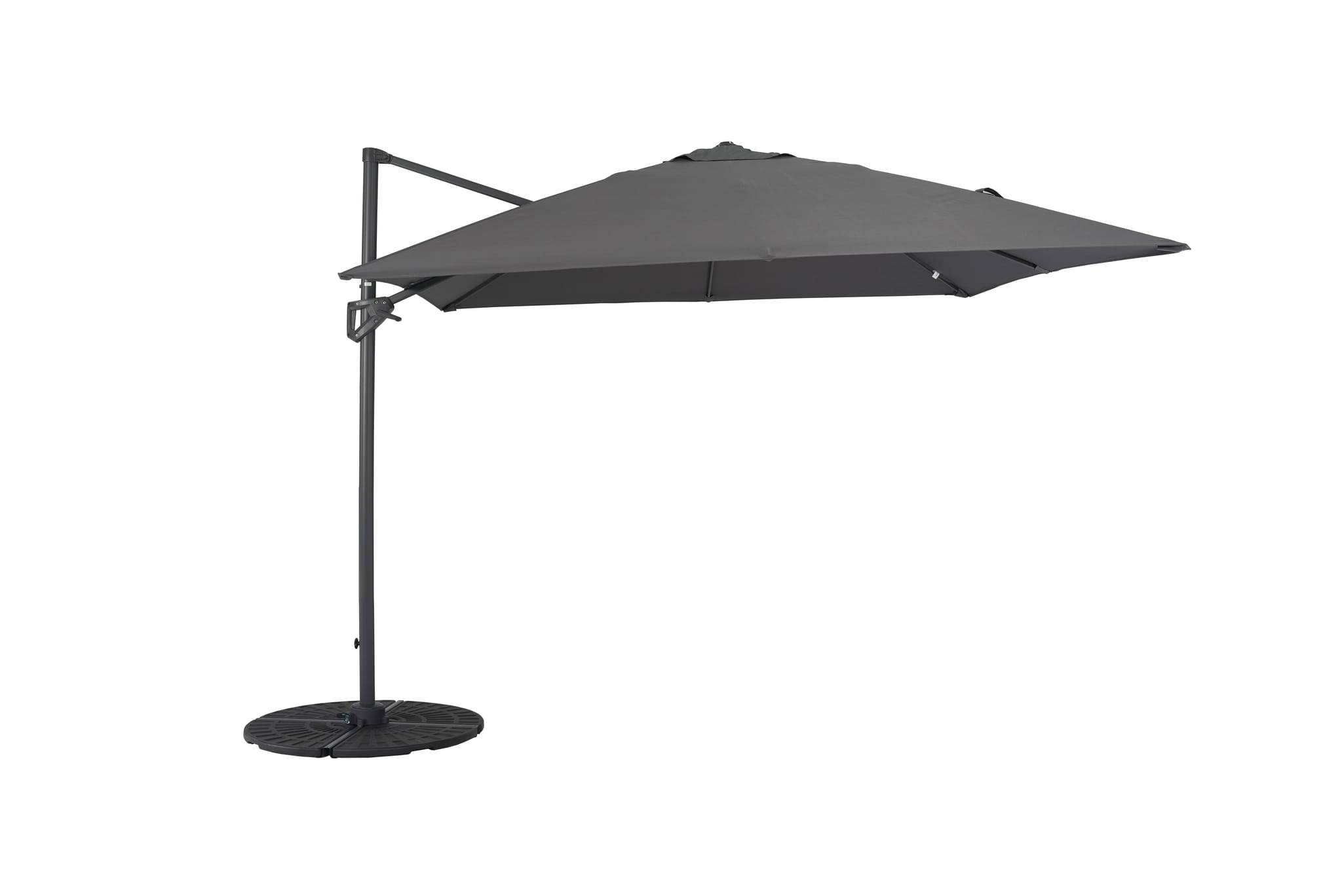 Ecloz - Parasol desplazado inclinable cuadrado gris 3x3m 250g/m² Eloi - ECLOZ - Imagen 1