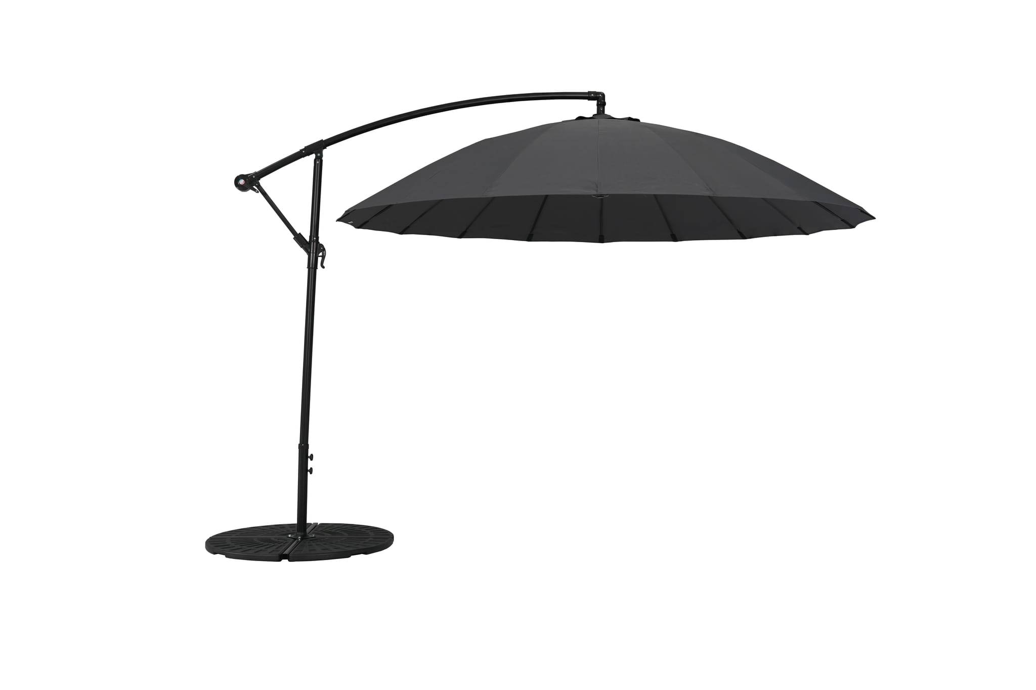 Ecloz - Parasol déporté pagode inclinable rond bleu Ø3m 210g/m² Efe ECLOZ