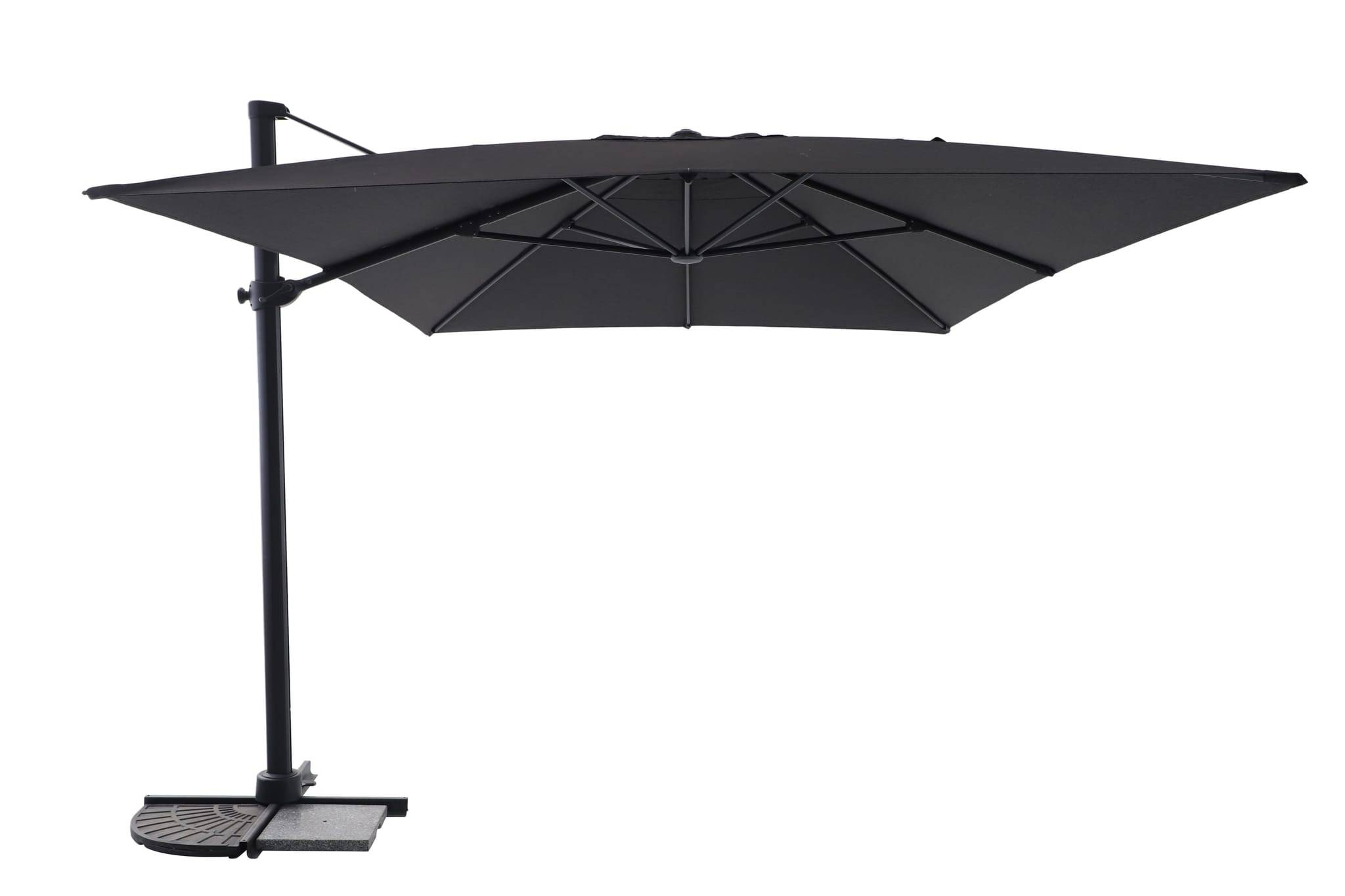 Ecloz - Parasol déporté inclinable rectangle gris chiné 3x4m 220g/m² Egor ECLOZ - Imagen 1
