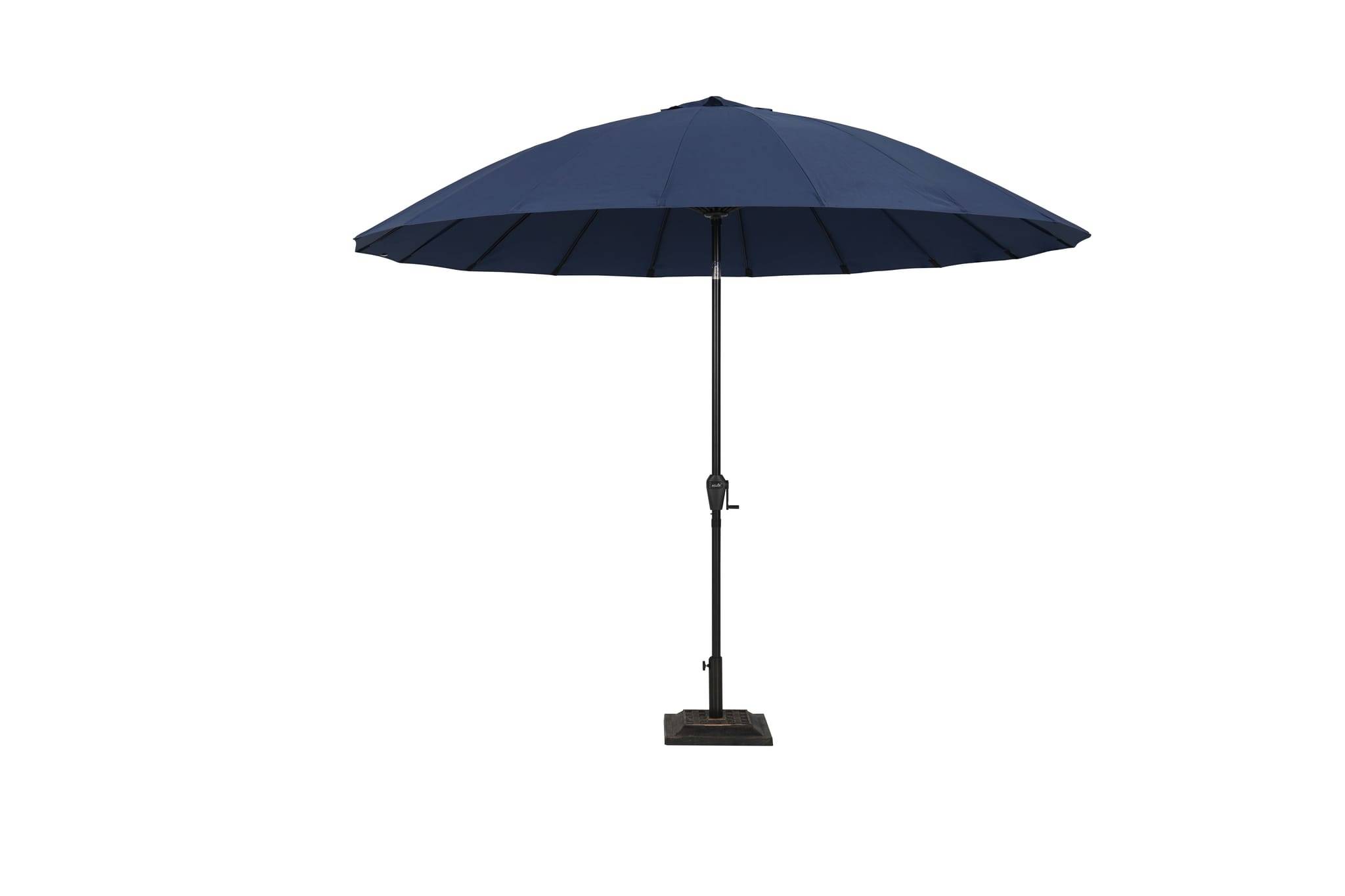 Ecloz - Parasol droit pagode inclinable rond bleu Ø3m 210g/m² Elyes ECLOZ