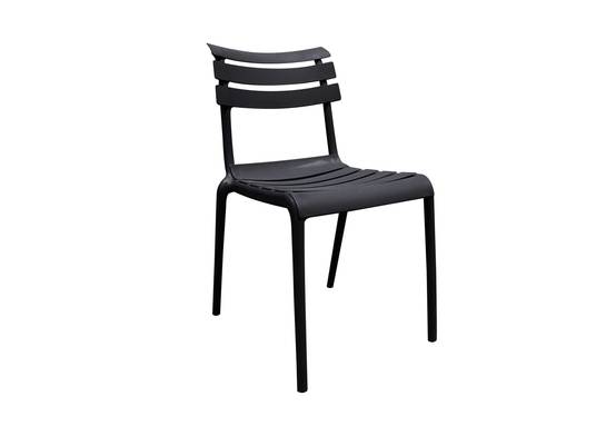 Ecloz - Chaise de jardin résine noir Effie ECLOZ - Image 1