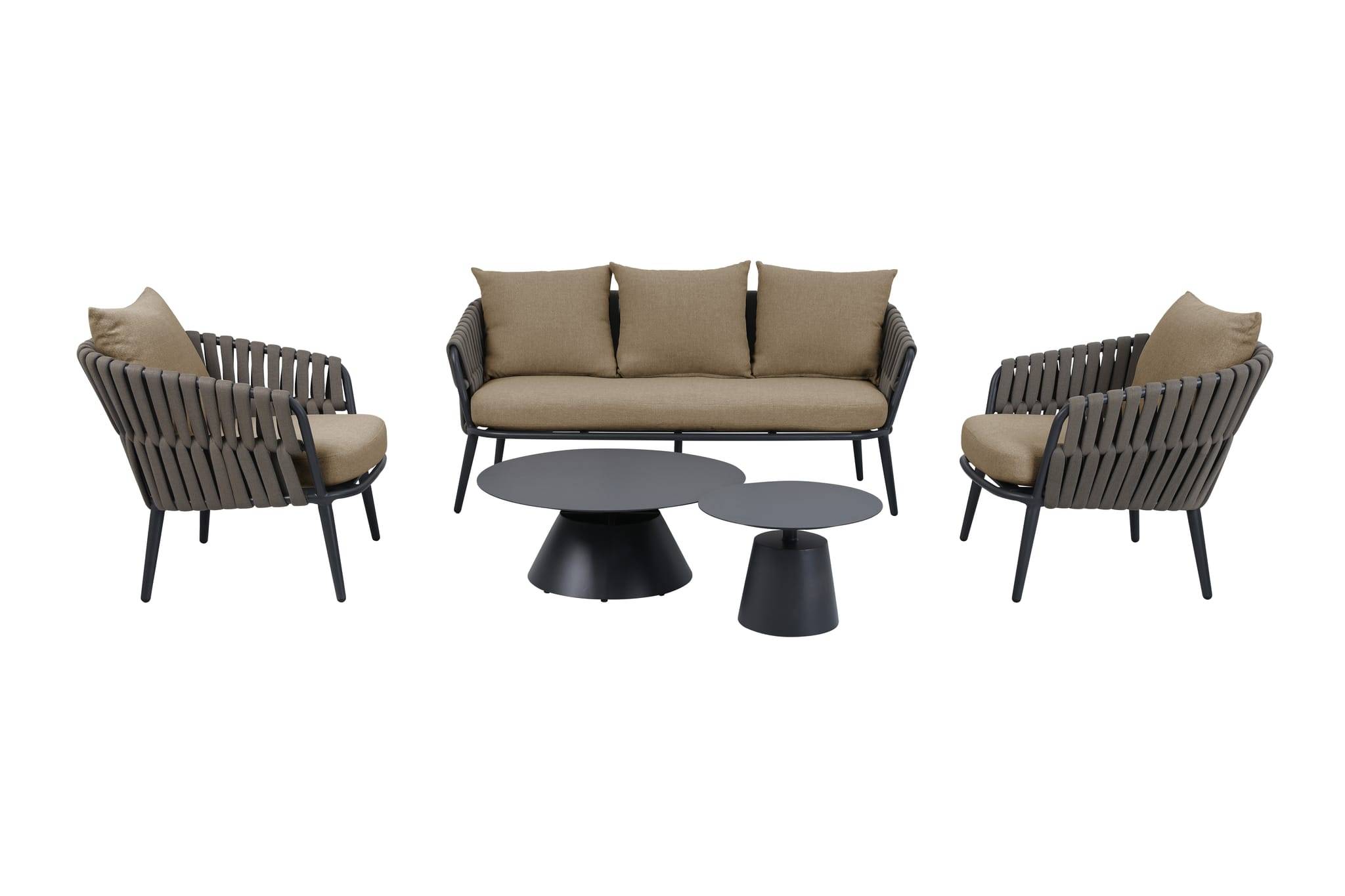 Ecloz - Salon de jardin aluminium gris 5 personnes Elisabeth ECLOZ - Imagen 2
