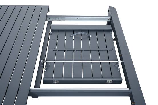 Ecloz - Table de jardin carrée extensible alu anthracite 6/8 personnes Eno - ECLOZ - Image 2
