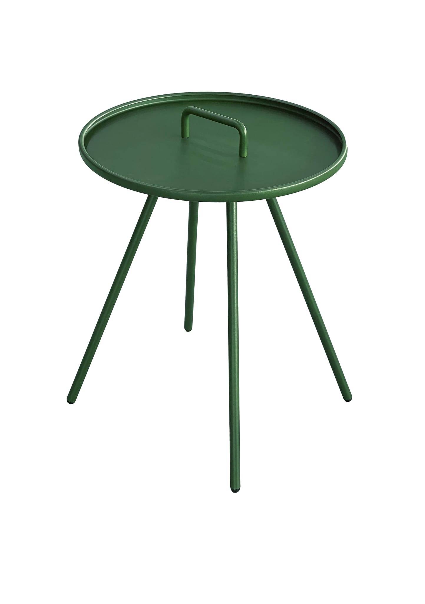 Ecloz - Table d'appoint d'extérieur ronde acier vert tropical Elba ECLOZ