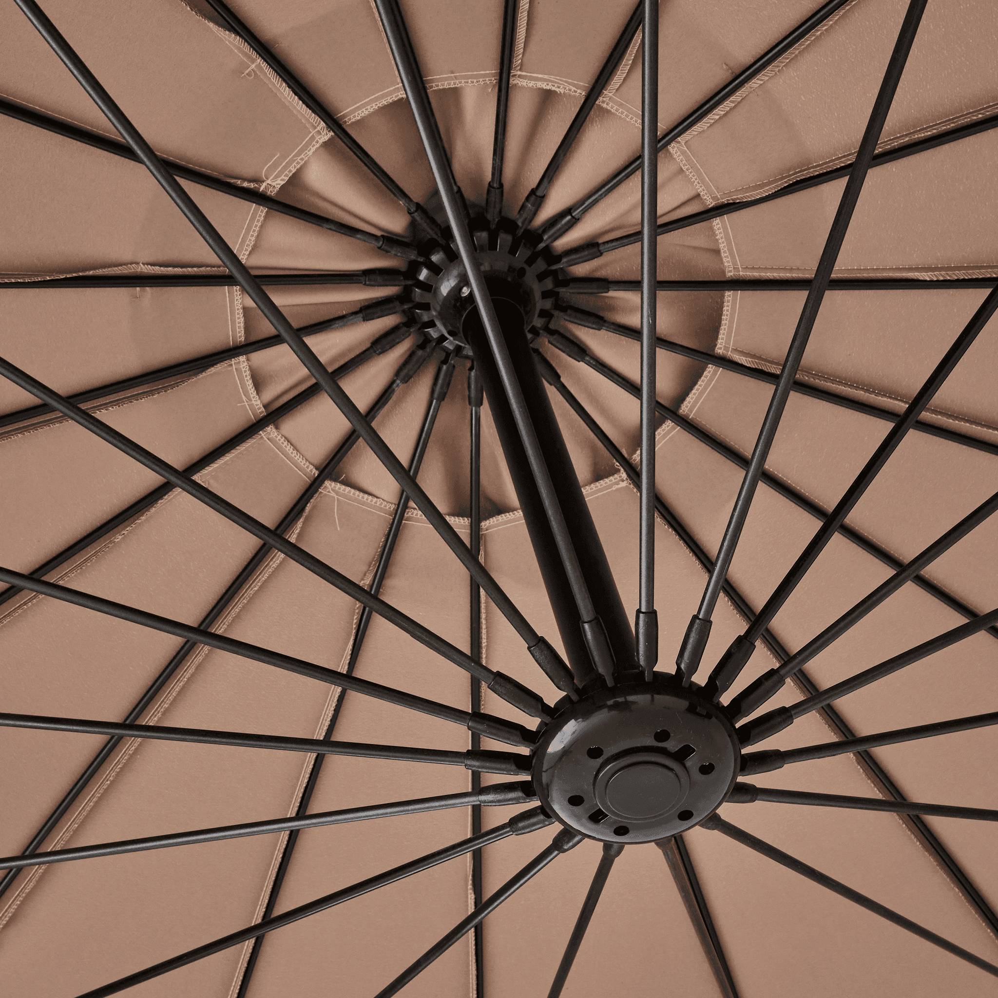 Ecloz - Parasol déporté pagode inclinable rond taupe Ø3m 210g/m² Efe ECLOZ - Image 3