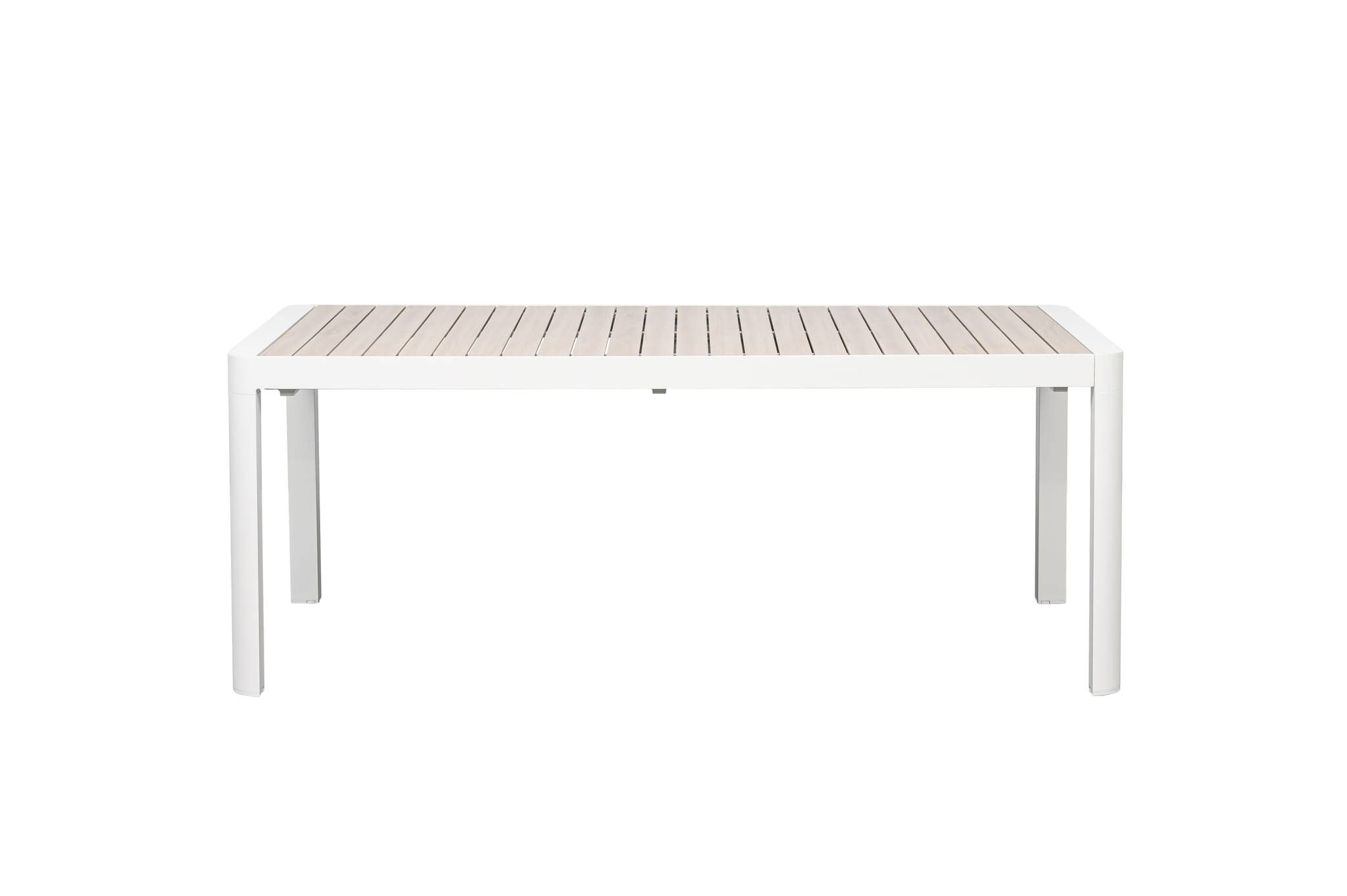 Ecloz - Table de jardin rectangulaire extensible alu sable/bois 8/10 personnes Enes ECLOZ - Image 2
