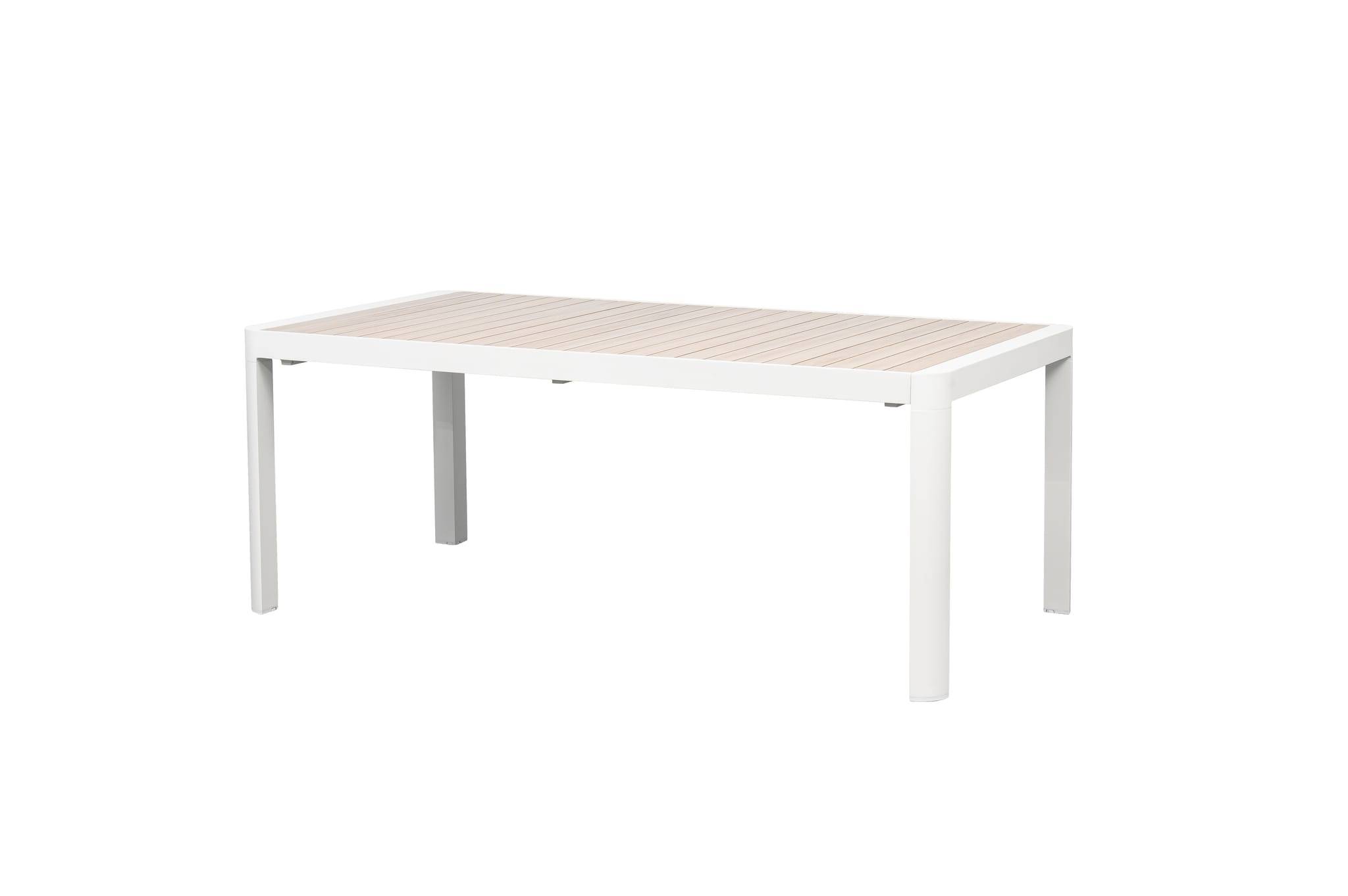Ecloz - Table de jardin rectangulaire extensible alu sable/bois 8/10 personnes Enes ECLOZ - Image 4