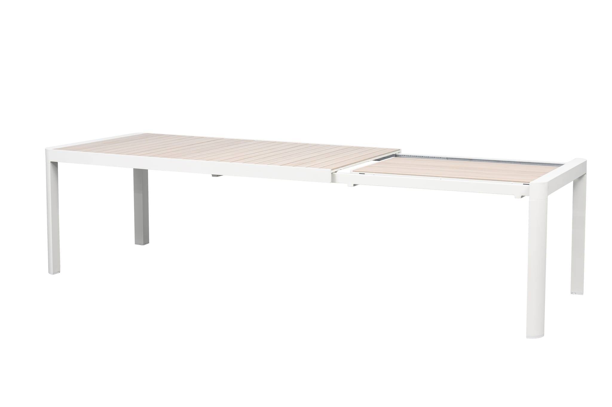 Ecloz - Table de jardin rectangulaire extensible alu sable/bois 8/10 personnes Enes ECLOZ - Image 5