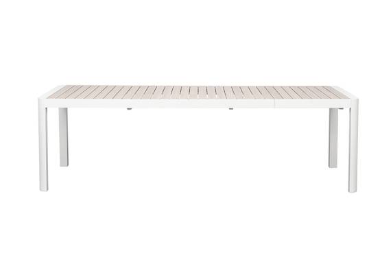 Ecloz - Table de jardin rectangulaire extensible alu sable/bois 8/10 personnes Enes ECLOZ - Image 1