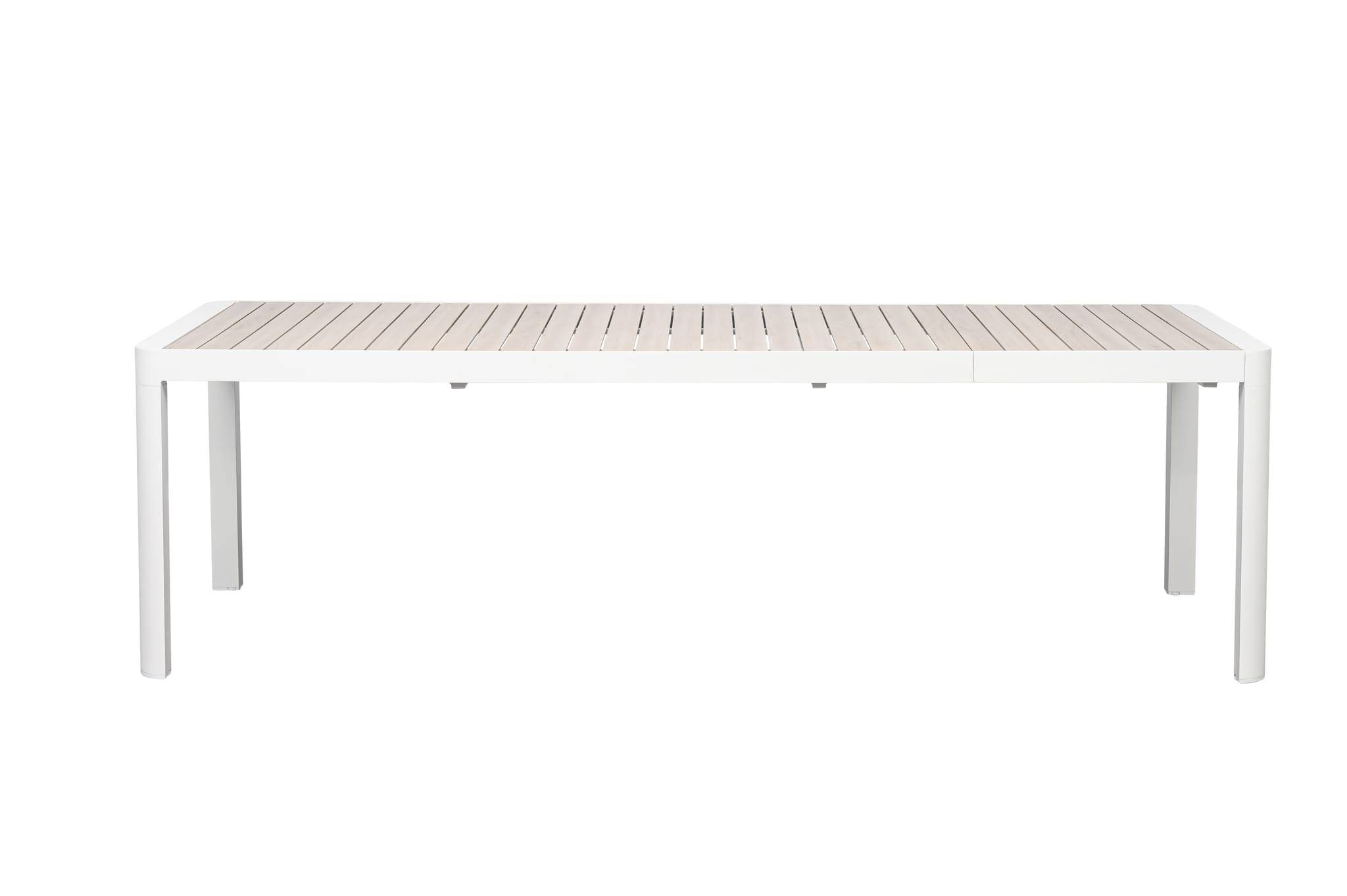 Ecloz - Table de jardin rectangulaire extensible alu sable/bois 8/10 personnes Enes ECLOZ - Image 1