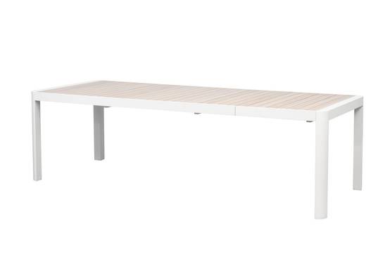 Ecloz - Table de jardin rectangulaire extensible alu sable/bois 8/10 personnes Enes ECLOZ - Image 3