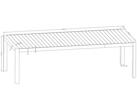 Ecloz - Table de jardin rectangulaire extensible alu sable/bois 8/10 personnes Enes ECLOZ - Image 8