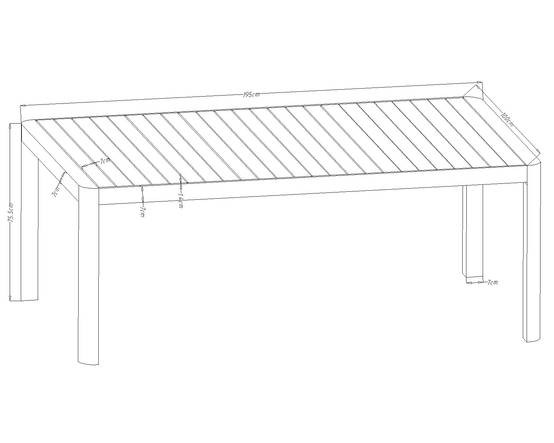 Ecloz - Table de jardin rectangulaire extensible alu sable/bois 8/10 personnes Enes ECLOZ - Image 9