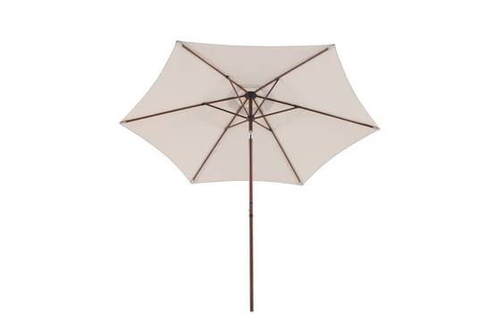 Ecloz - Parasol droit inclinable effet bois carré blanc 220g/m² Egée ECLOZ - Image 1