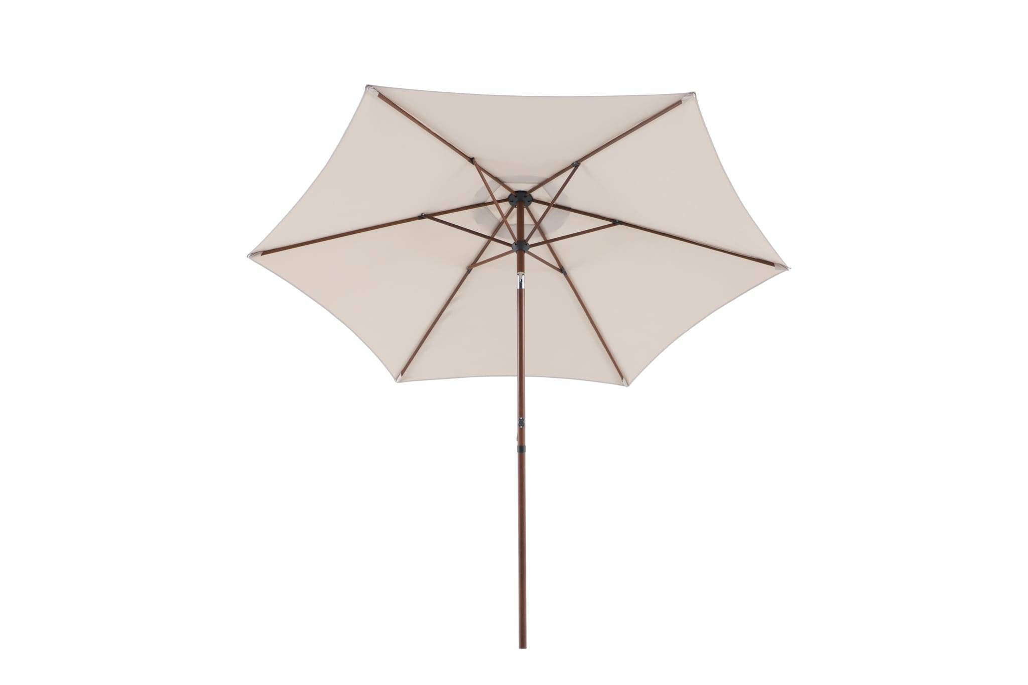 Ecloz - Parasol droit inclinable effet bois carré blanc 220g/m² Egée ECLOZ - Imagen 1