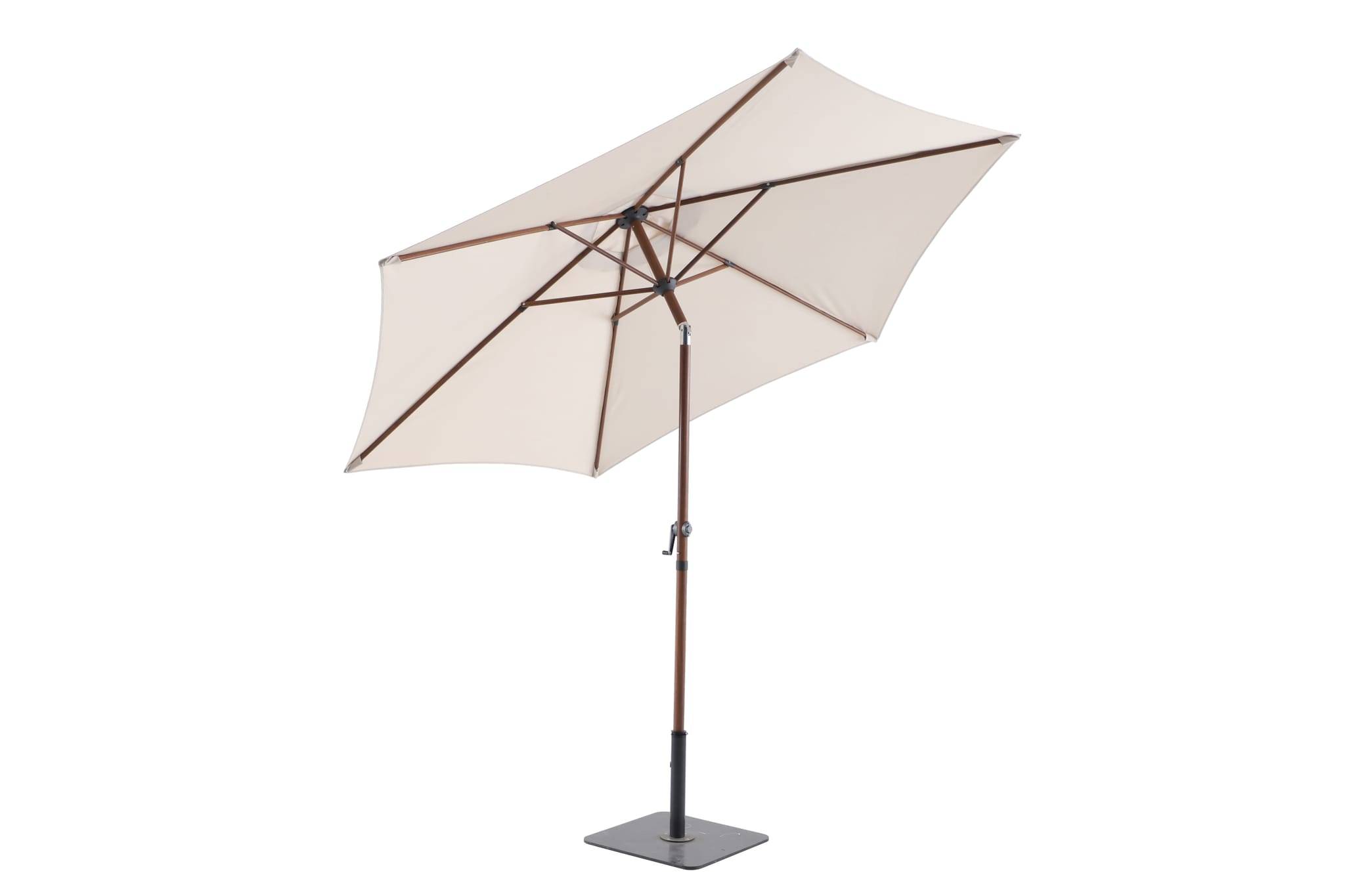 Ecloz - Parasol droit inclinable effet bois carré blanc 220g/m² Egée ECLOZ - Imagen 7