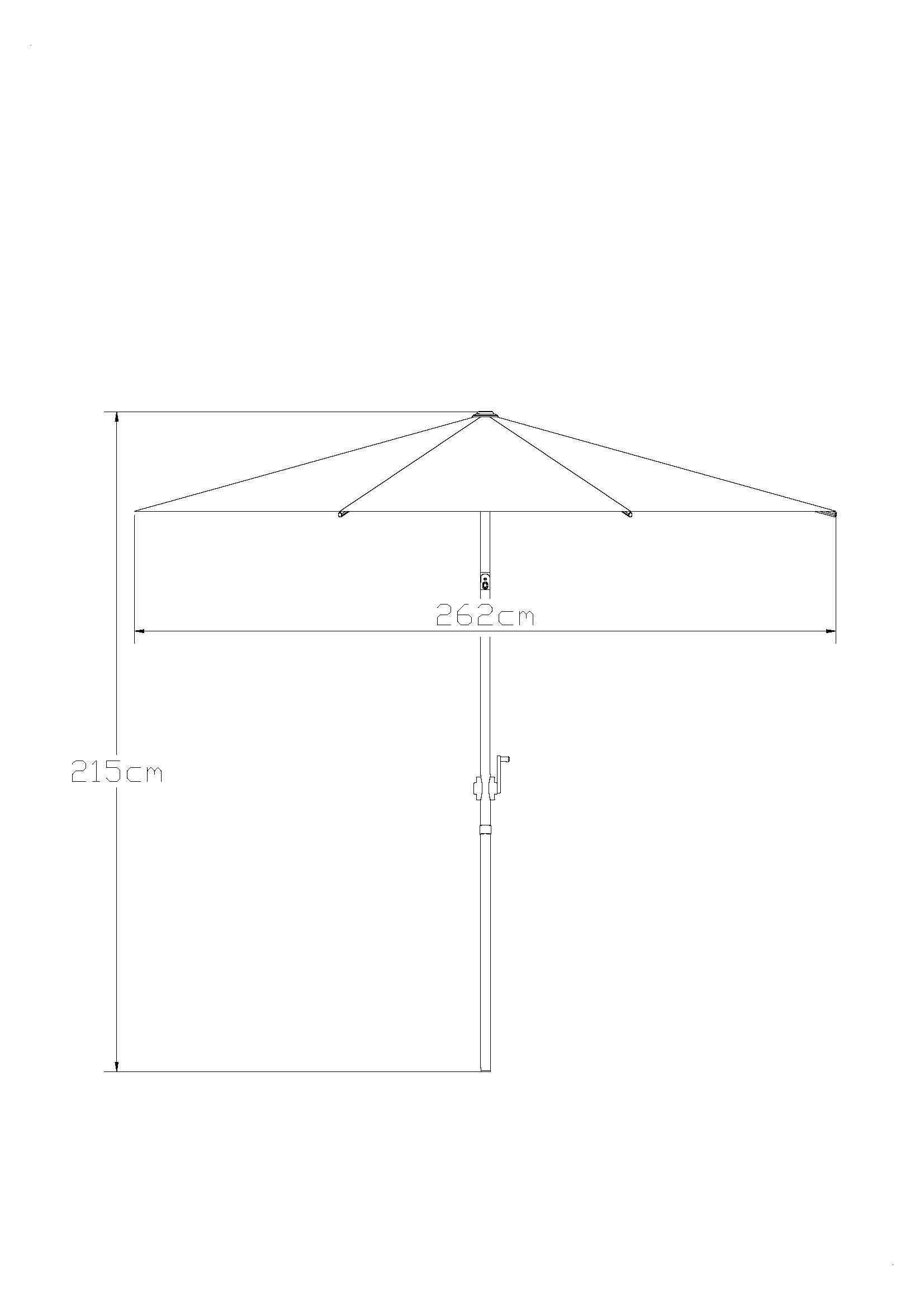 Ecloz - Parasol droit inclinable effet bois carré blanc 220g/m² Egée ECLOZ - Imagen 2