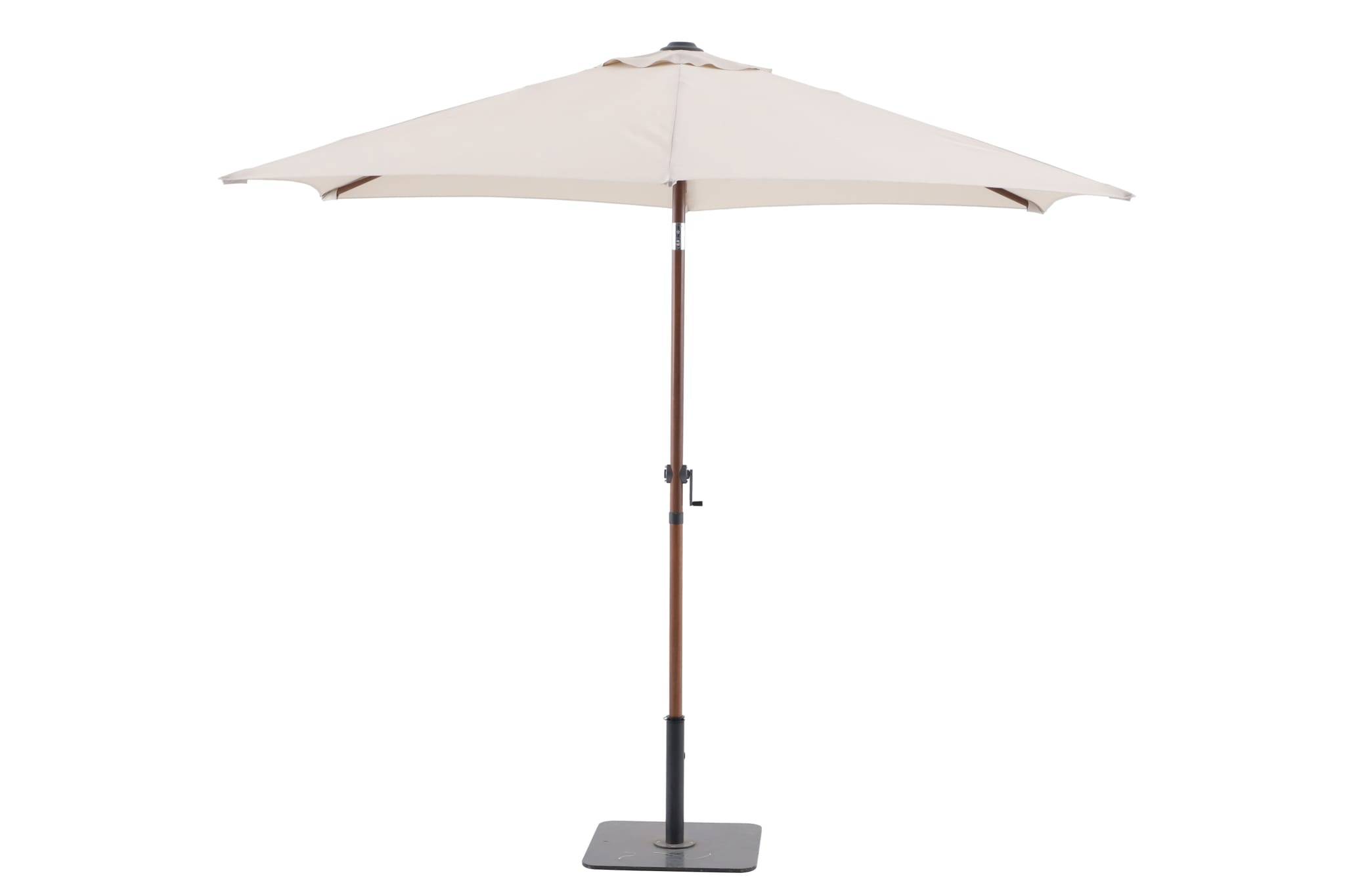 Ecloz - Parasol droit inclinable effet bois carré blanc 220g/m² Egée ECLOZ - Imagen 4