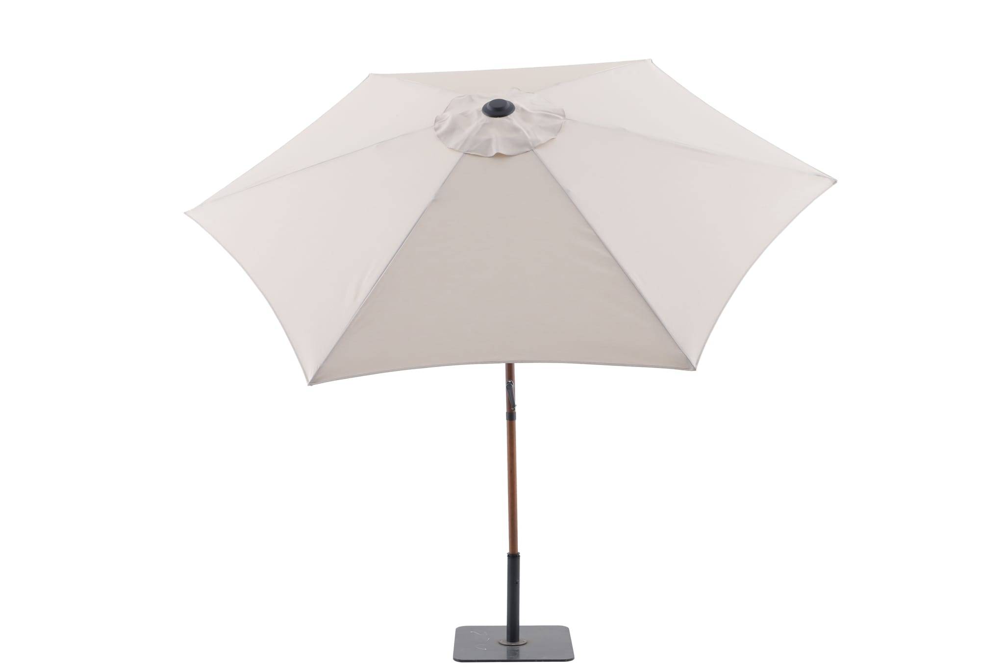 Ecloz - Parasol droit inclinable effet bois carré blanc 220g/m² Egée ECLOZ - Imagen 5