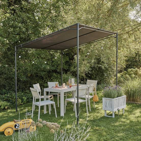 Ecloz - Petite tonnelle acier anthracite 2,1x2,3m Emery ECLOZ - Image 1