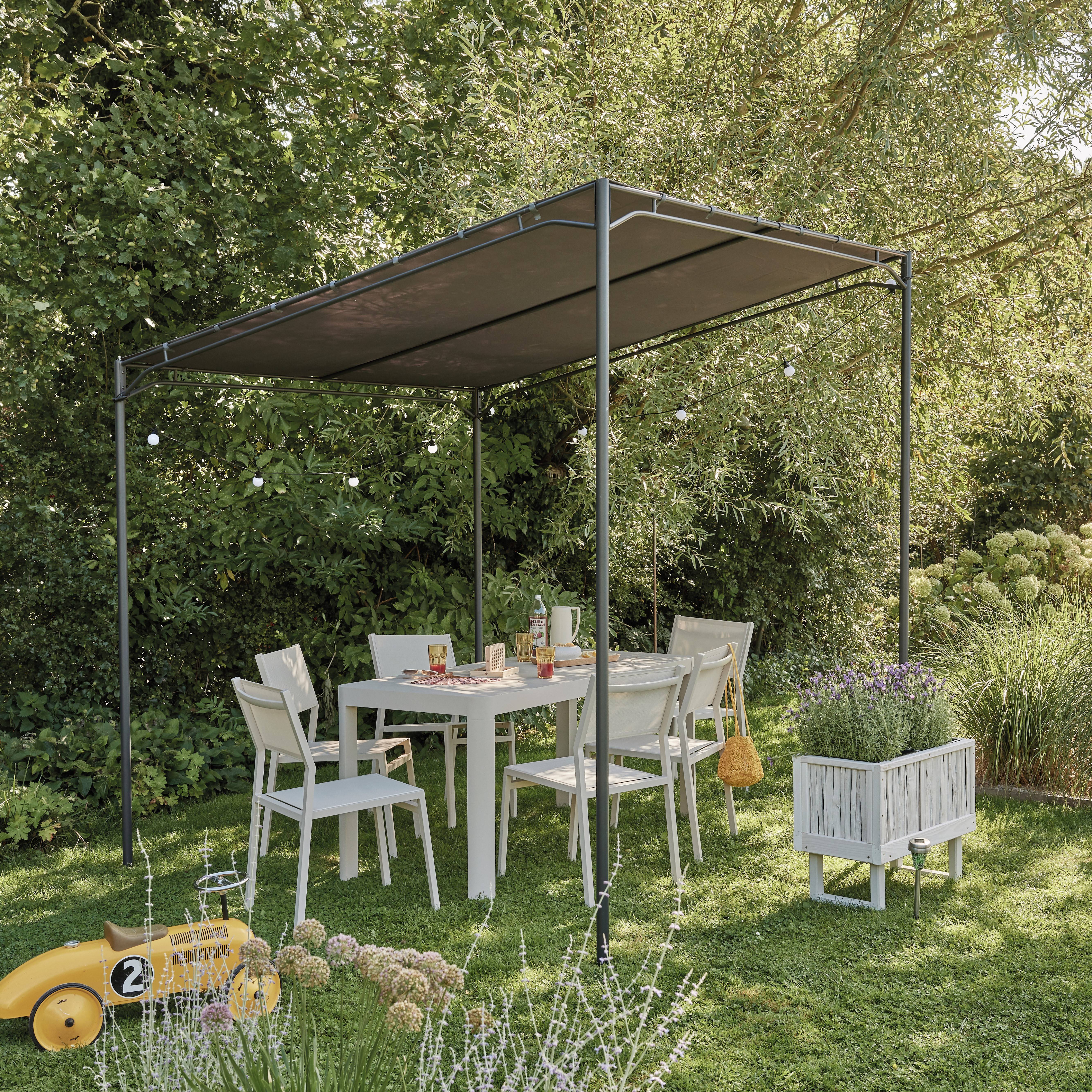 Ecloz - Petite tonnelle acier anthracite 2,1x2,3m Emery ECLOZ - Imagen 1