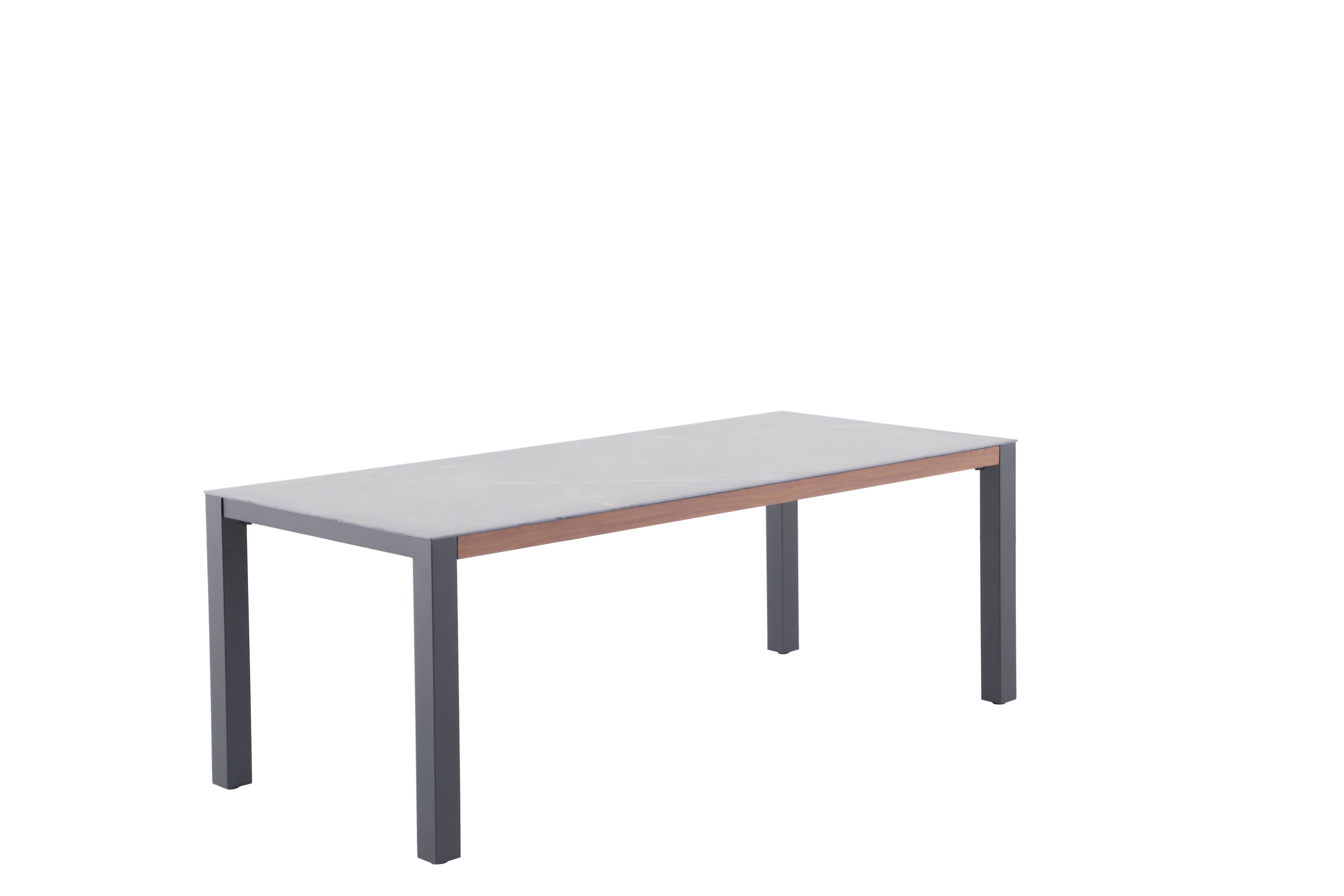 Ecloz - Table de jardin rectangulaire aluminium noir 8 personnes Enoal ECLOZ
