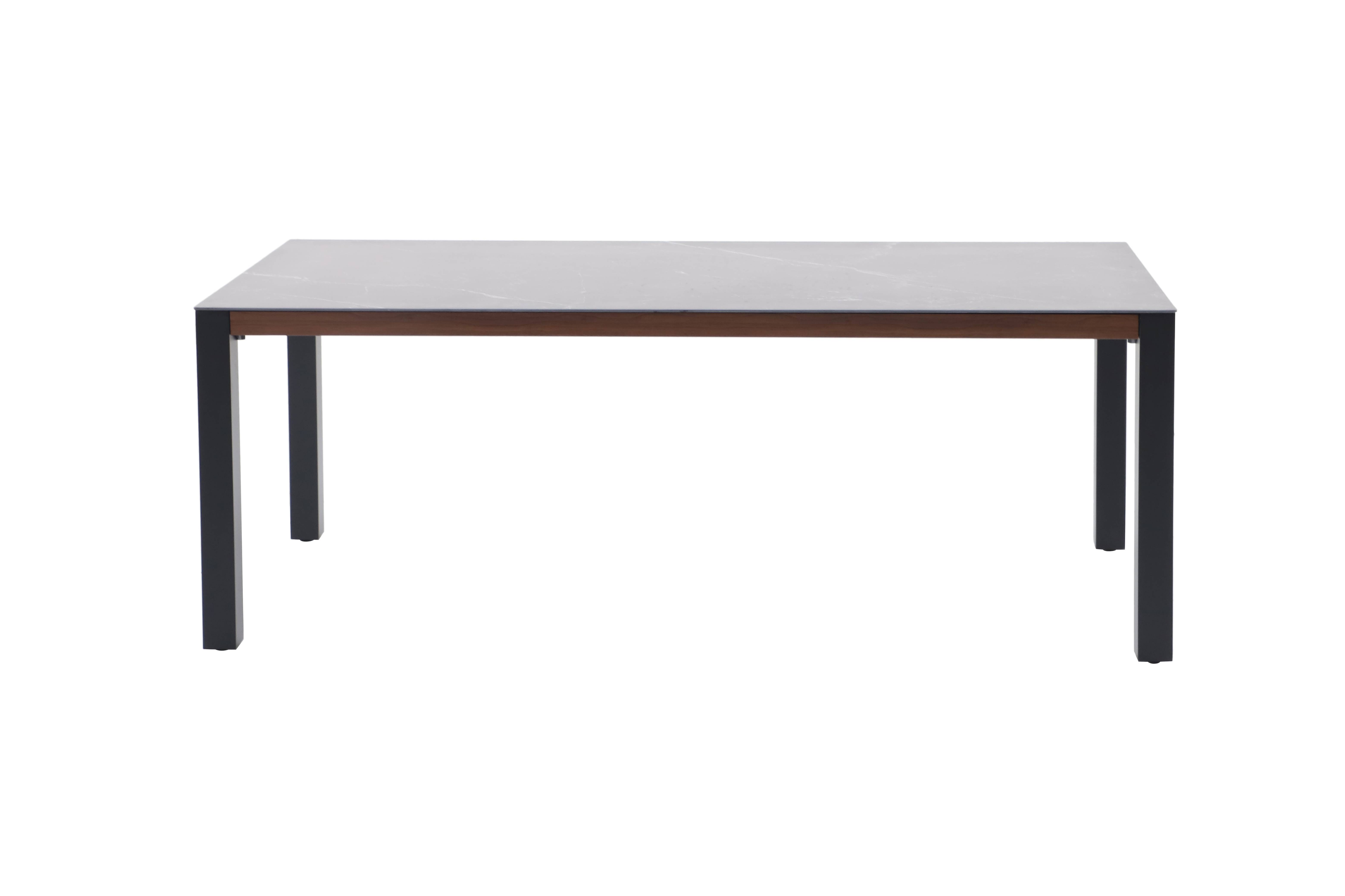 Ecloz - Table de jardin rectangulaire aluminium noir 8 personnes Enoal ECLOZ - Imagen 3