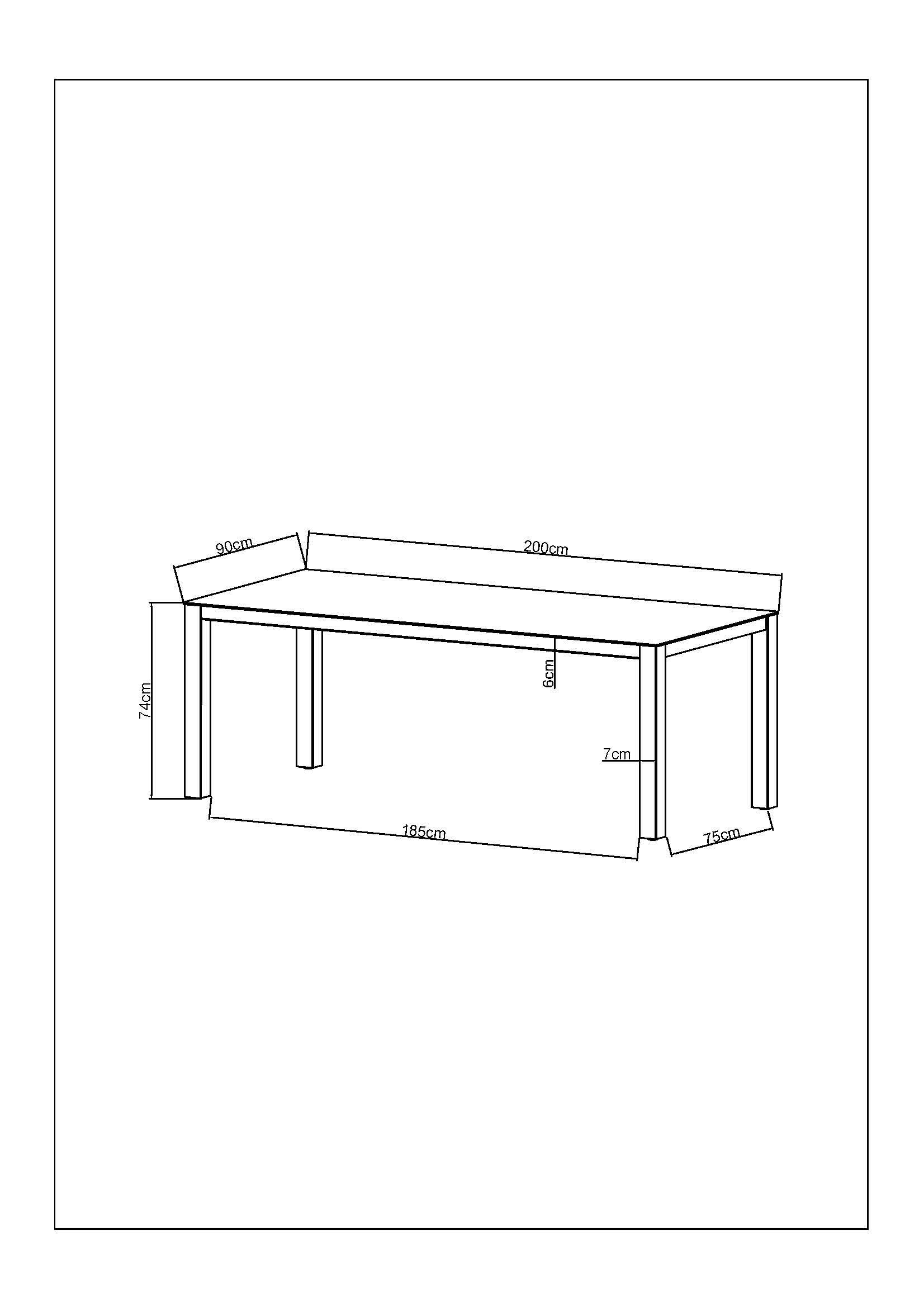 Ecloz - Table de jardin rectangulaire aluminium noir 8 personnes Enoal ECLOZ - Imagen 5