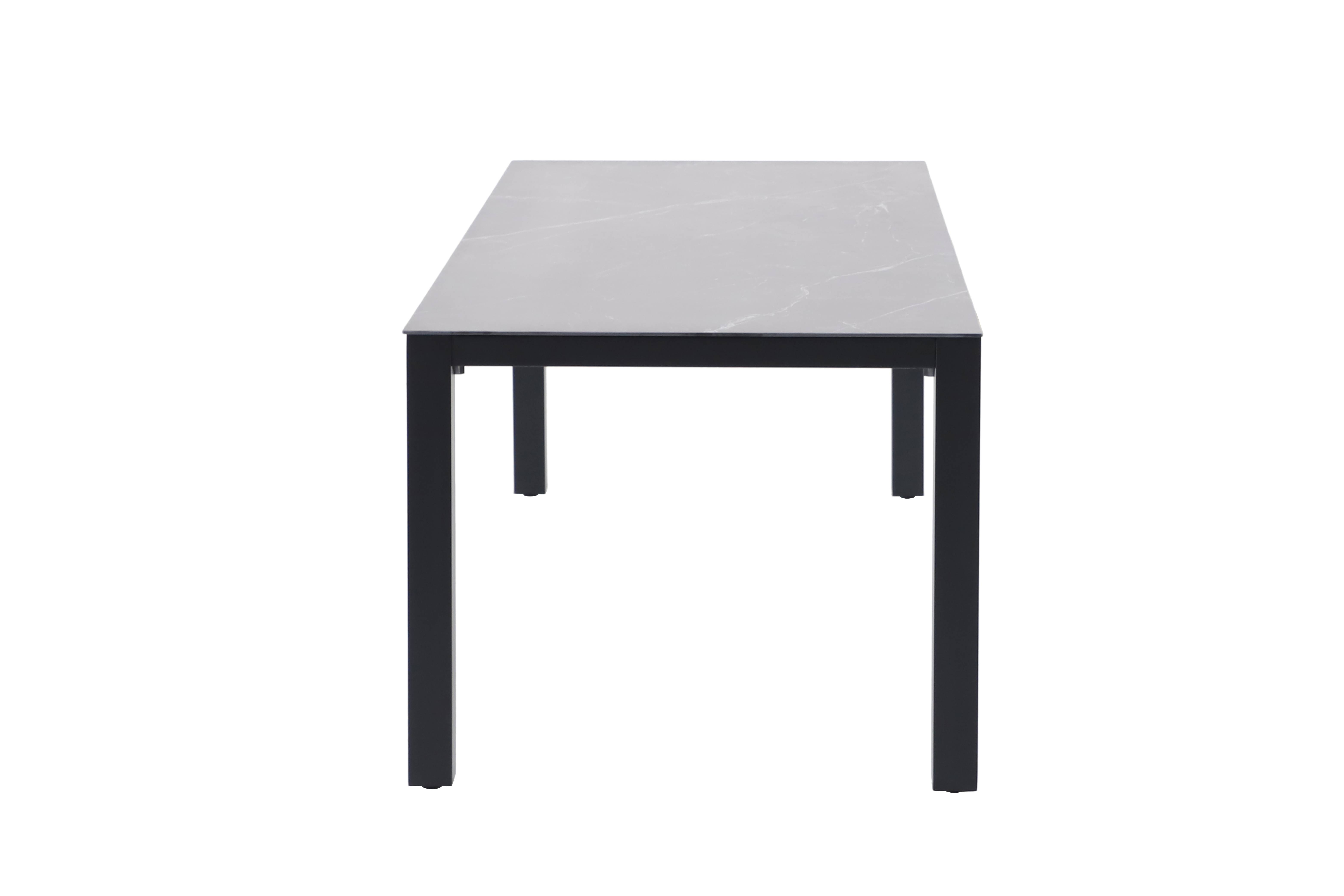 Ecloz - Table de jardin rectangulaire aluminium noir 8 personnes Enoal ECLOZ - Imagen 4