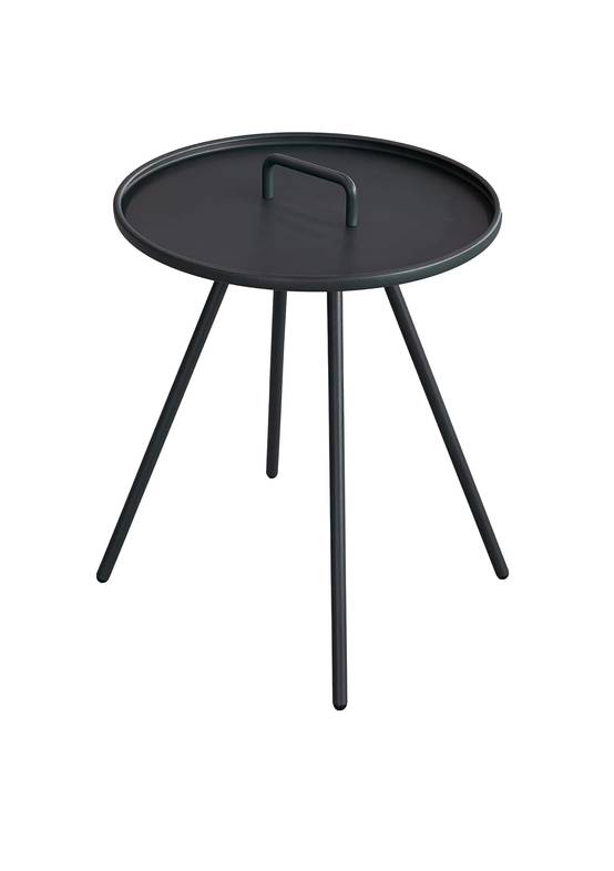 Ecloz - Table d'appoint d'extérieur ronde acier anthracite Elba ECLOZ