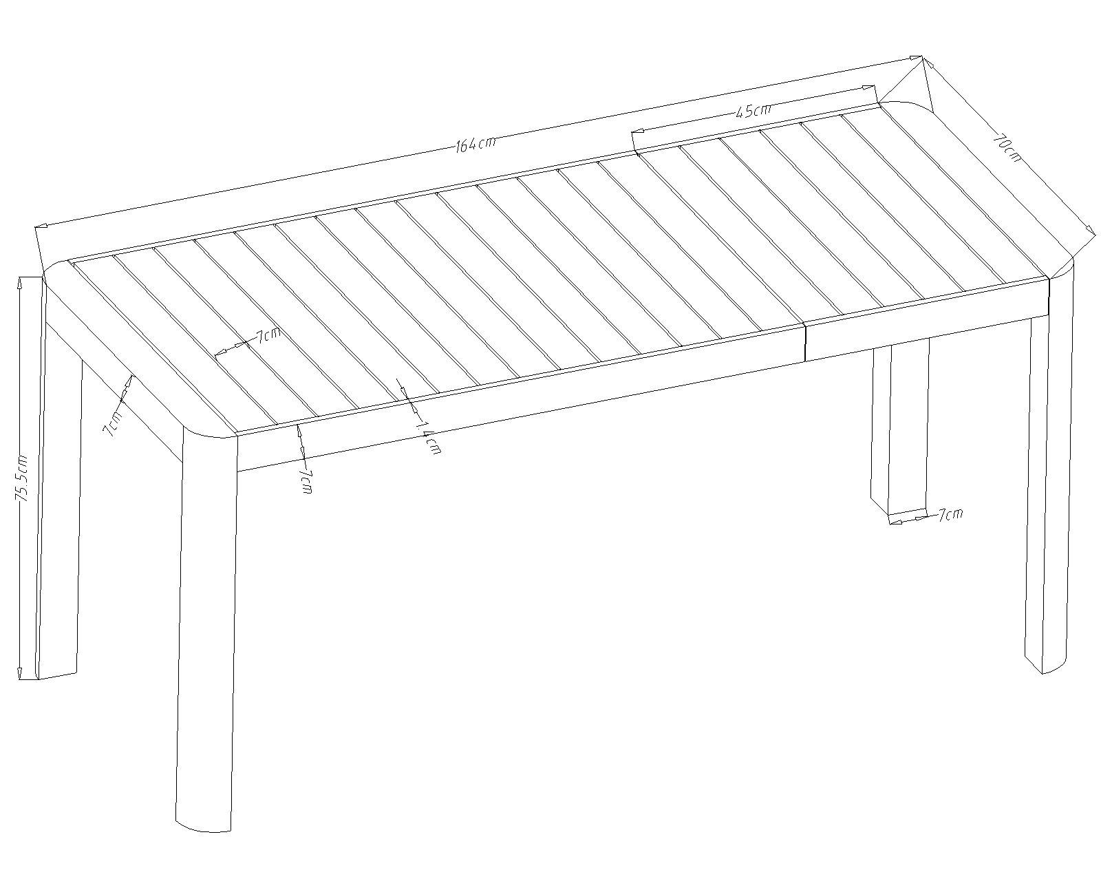 Ecloz - Table de jardin rectangulaire extensible alu sable 6/8 personnes Eneko ECLOZ - Image 6