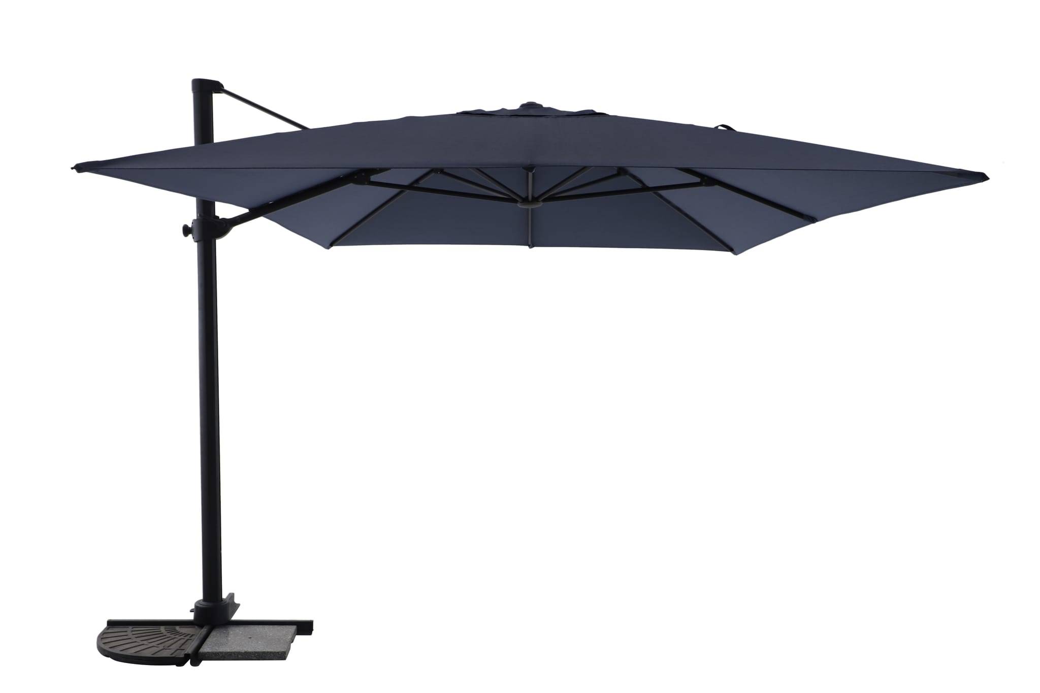 Ecloz - Parasol déporté inclinable rectangle bleu chiné 3x4m 220g/m² Egor ECLOZ