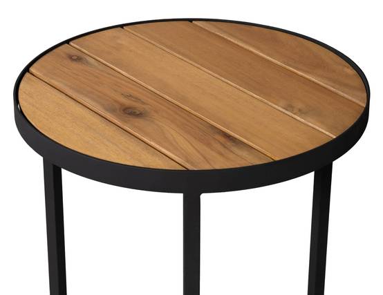 Ecloz - Lot 3 tables basses de jardin gigogne acier bois Elixir Ecloz ECLOZ