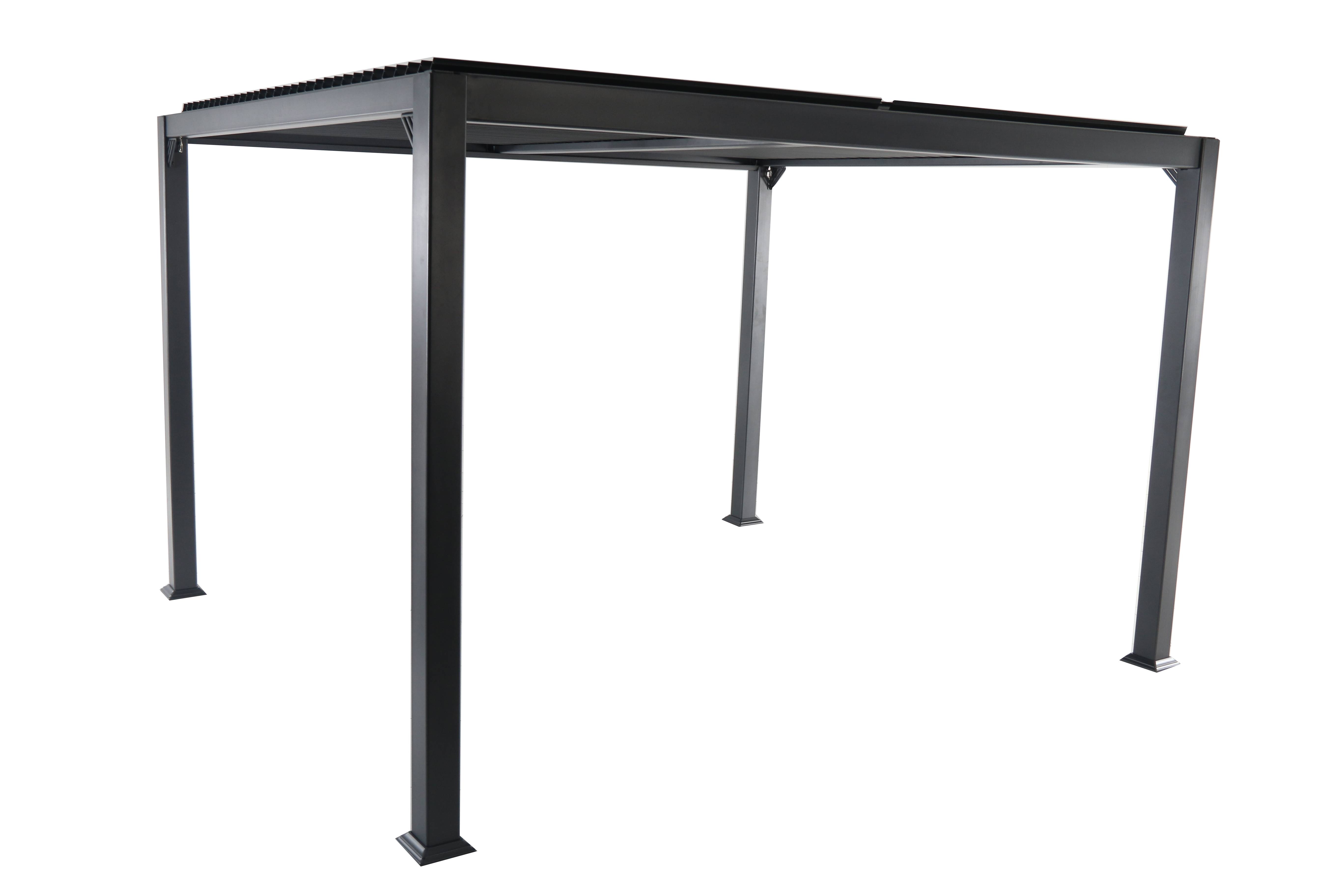 Ecloz - Pergola bioclimatique 3x3,6m aluminium anthracite ECLOZ