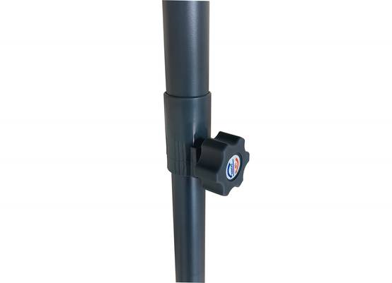 Ecloz - Parasol droit inclinable rond bleu Ø2,6m 210g/m² Easy Push ECLOZ - Image 1