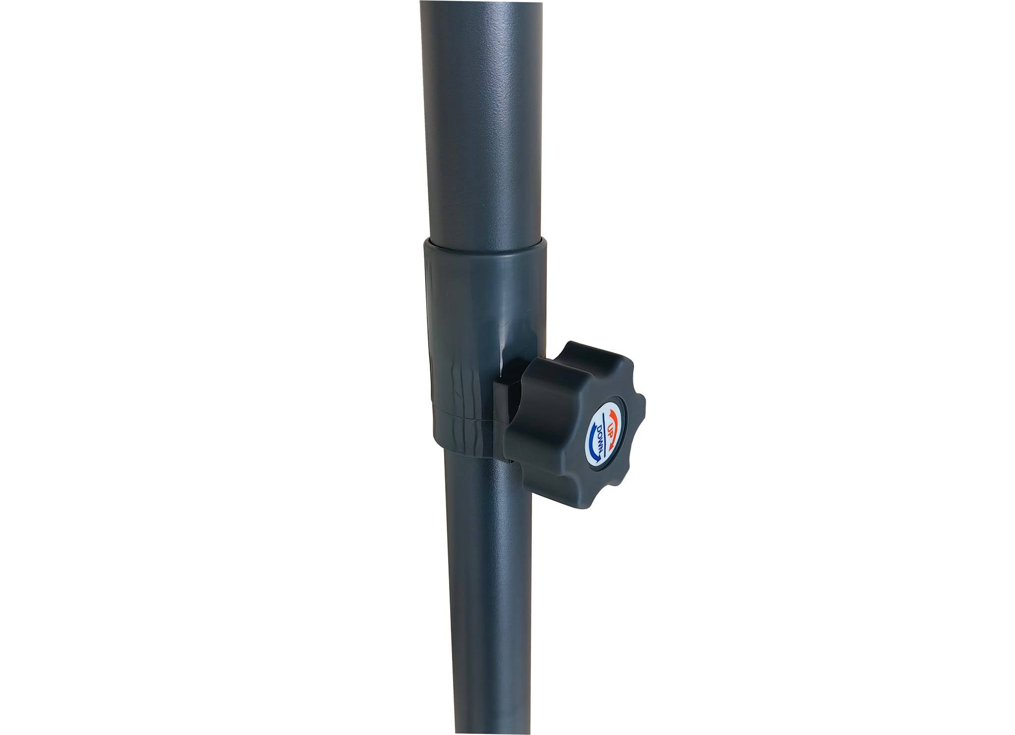 Ecloz - Parasol derecho inclinable redondo azul Ø2,6m 210g/m² Easy Push ECLOZ - Imagen 1