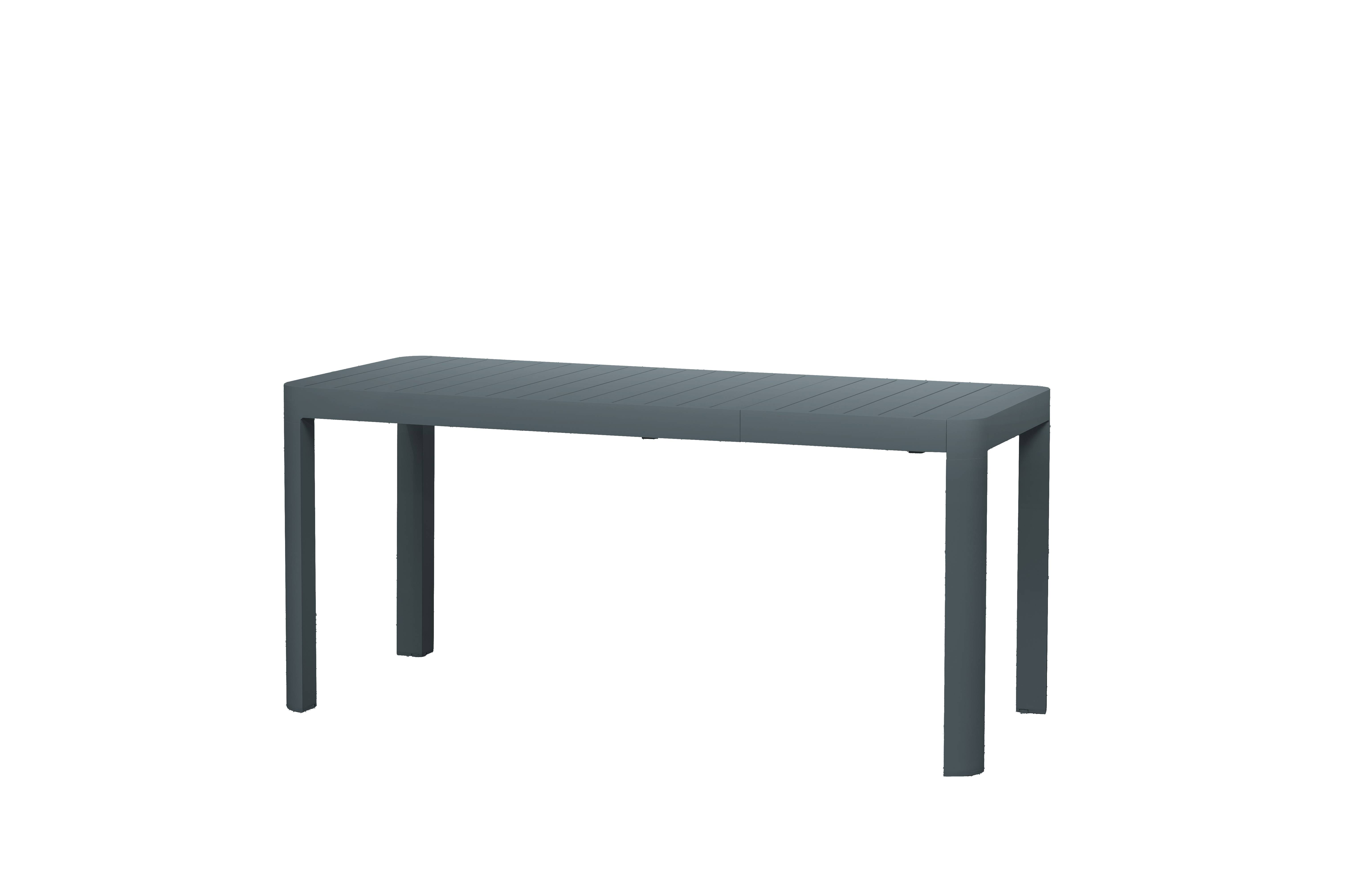 Ecloz - Table de jardin rectangulaire extensible alu anthracite 6/8 personnes Eneko ECLOZ