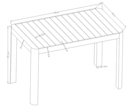 Ecloz - Table de jardin rectangulaire extensible alu anthracite 6/8 personnes Eneko ECLOZ - Image 2