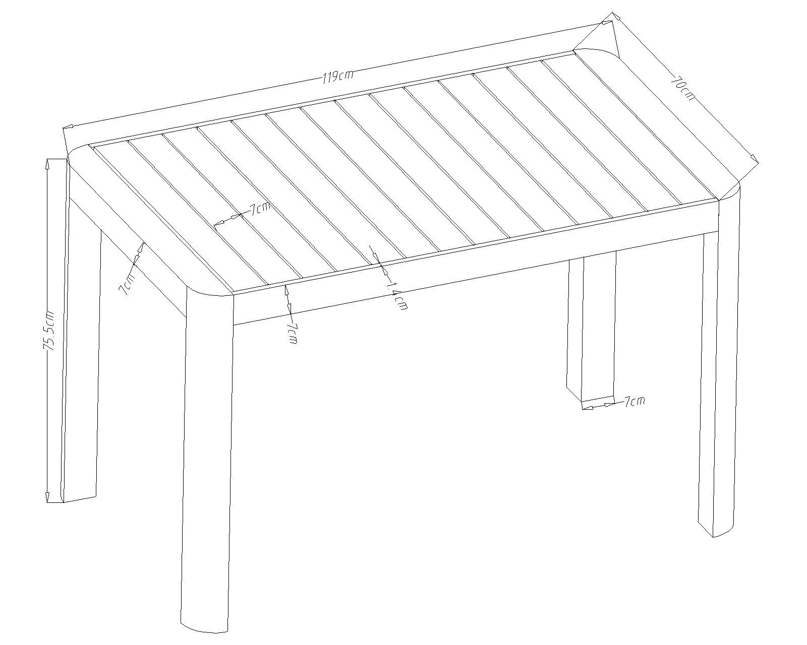 Ecloz - Table de jardin rectangulaire extensible alu anthracite 6/8 personnes Eneko ECLOZ - Image 2