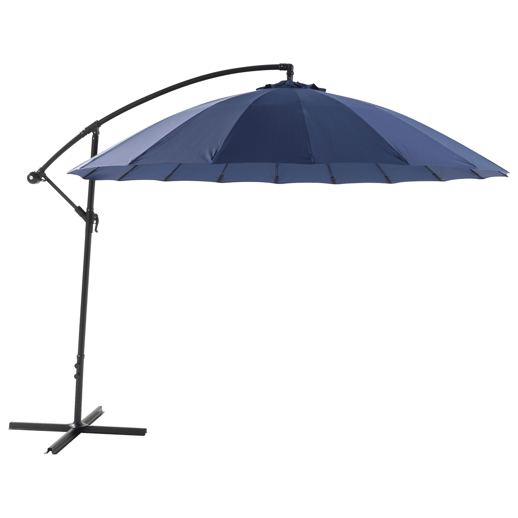 Ecloz - Parasol déporté pagode inclinable rond bleu Ø3m 210g/m² Efe ECLOZ - Imagen 3